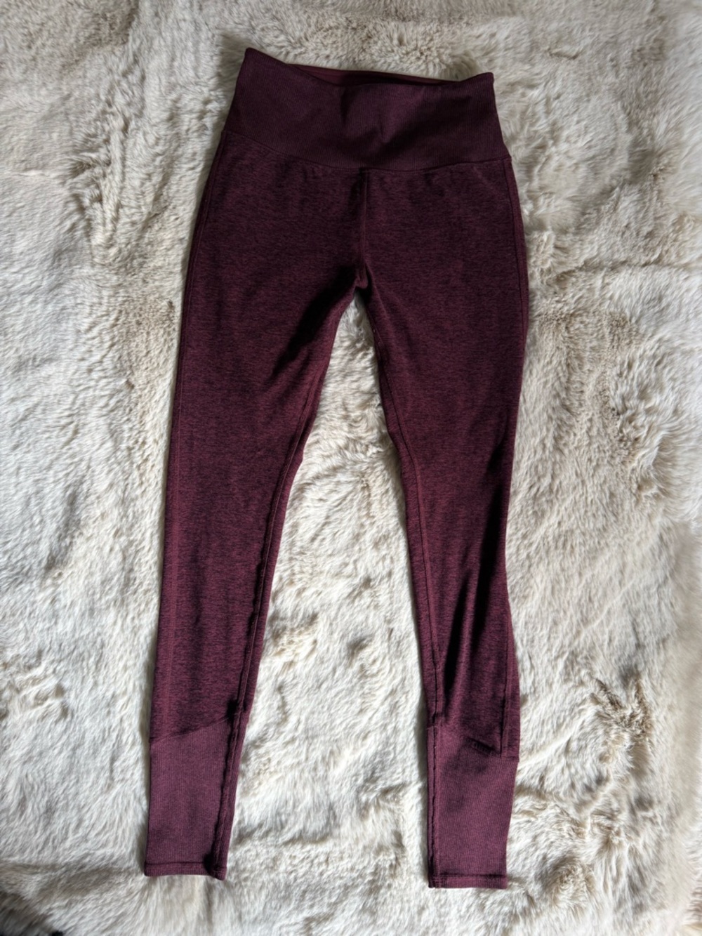 Alo Yoga Leggings Womens Small Burgundy High Waisted Athletic Yoga Pants